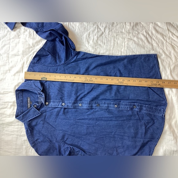 Men’s Slate & Stone Denim Chambray Button Up Shirt Medium - Picture 5 of 6